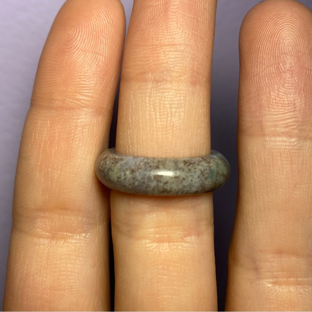 FANCY JASPER SOLID BAND RING - Picture 2 of 8
